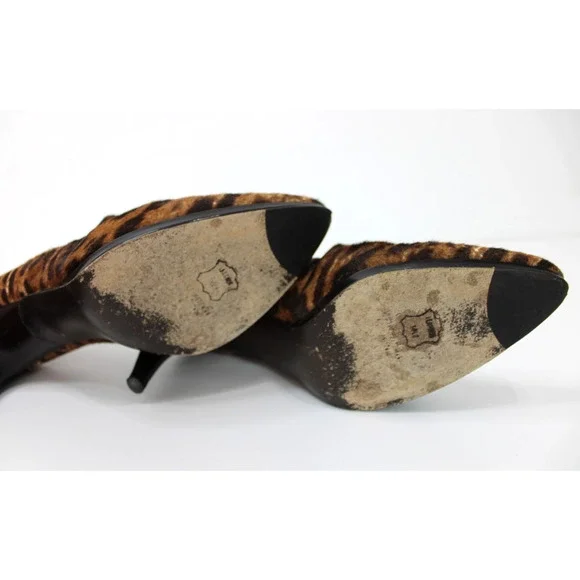 Stuart Weitzman Women's Size 10 Heels Leopard Calf Hair Leather - Picture 7 of 12